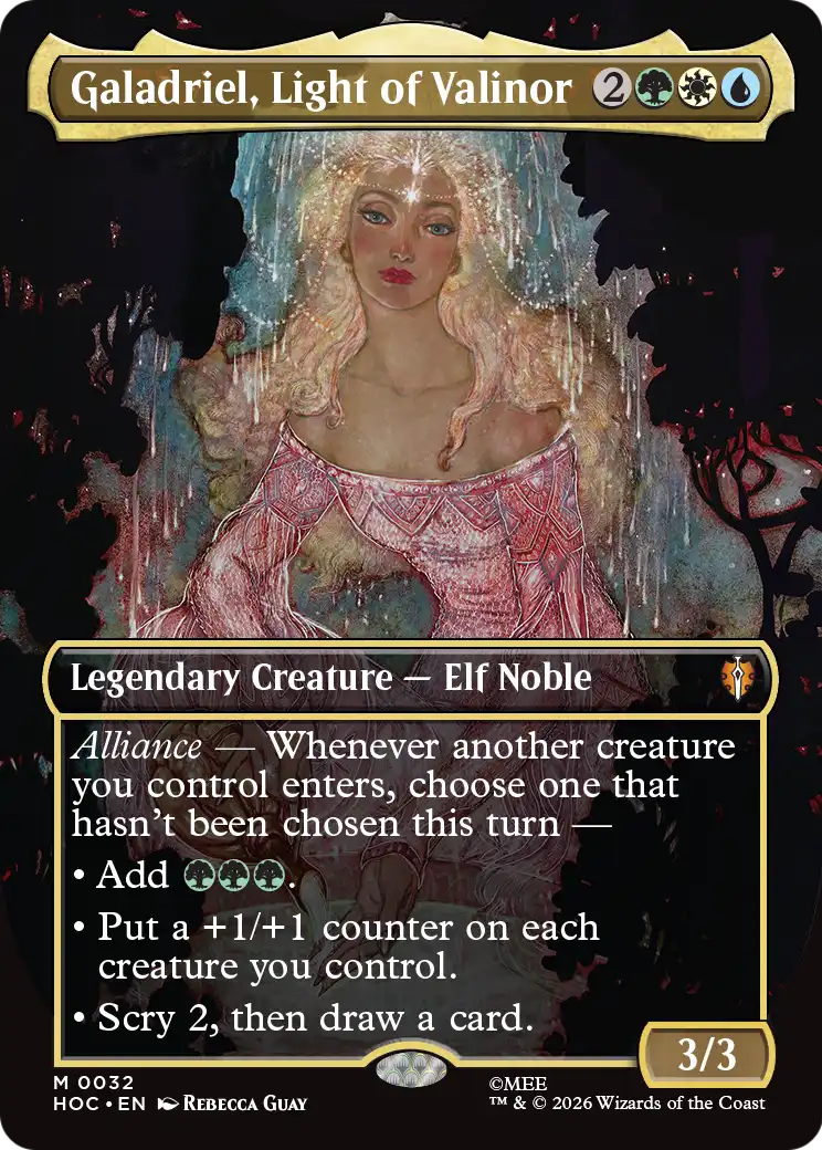Galadriel, Light of Valinor (Borderless) [The Hobbit: Eternal-Legal] | Boutique FDB TCG