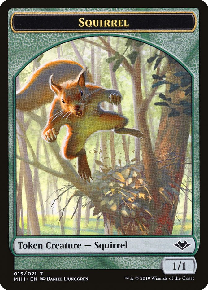 Zombie (007) // Squirrel (015) Double-Sided Token [Modern Horizons Tokens] | Boutique FDB TCG