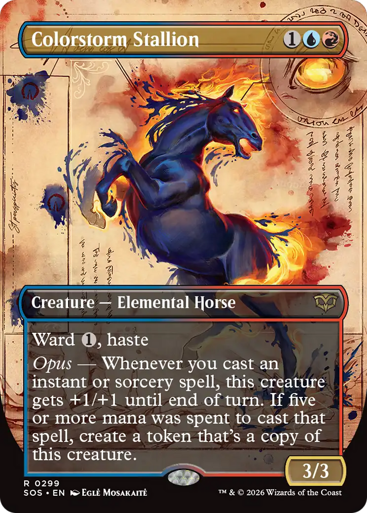 Colorstorm Stallion (Borderless) [Secrets of Strixhaven] | Boutique FDB TCG