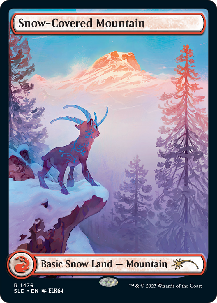 Snow-Covered Mountain (1476) (Rainbow Foil) [Secret Lair Drop Series] | Boutique FDB TCG