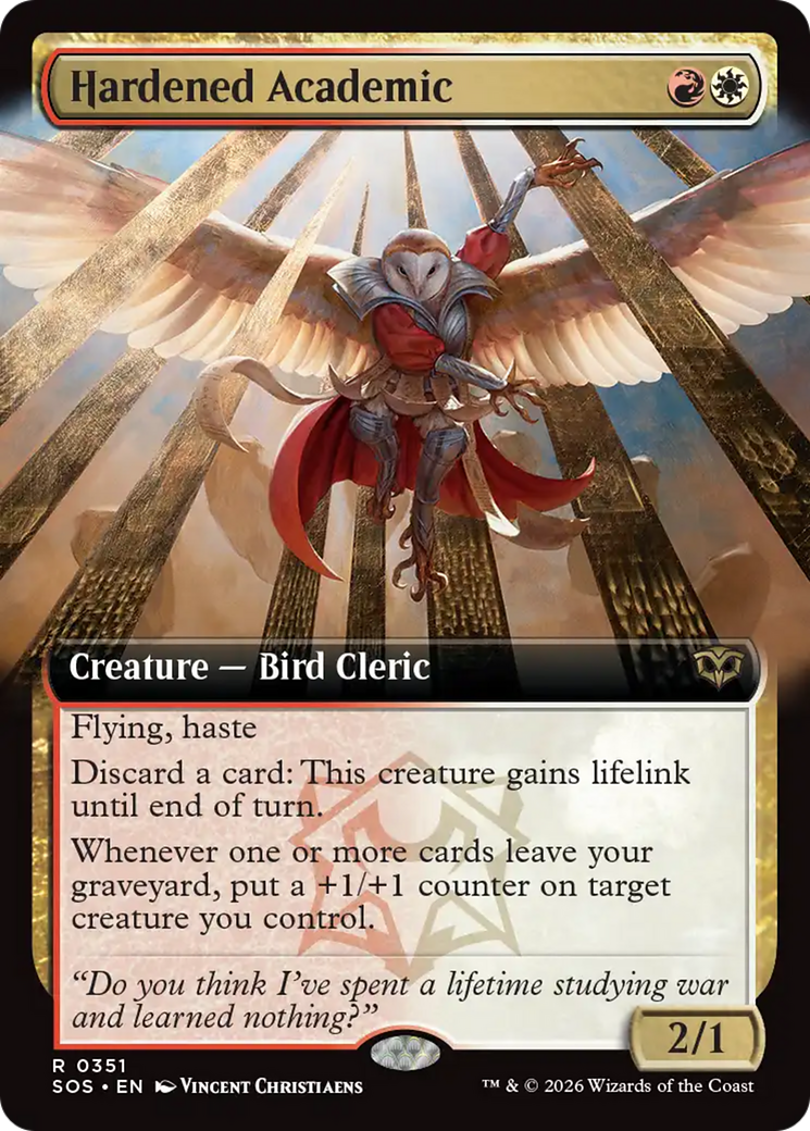 Hardened Academic (Extended Art) [Secrets of Strixhaven] | Boutique FDB TCG