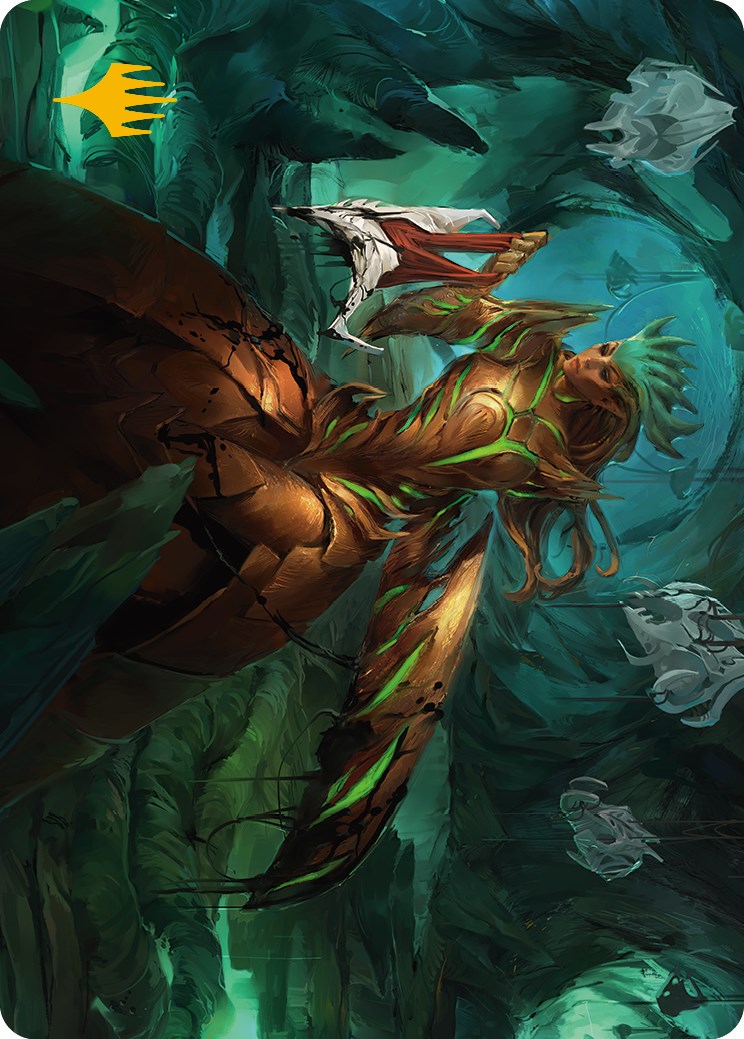 Glissa Sunslayer Art Card (Gold-Stamped Signature) [Phyrexia: All Will Be One Art Series] | Boutique FDB TCG