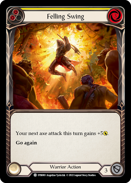 Felling Swing (Yellow) [DYN083] (Dynasty)  Rainbow Foil | Boutique FDB TCG