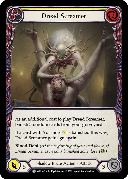 Dread Screamer (Yellow) [MON142] (Monarch)  1st Edition Normal | Boutique FDB TCG