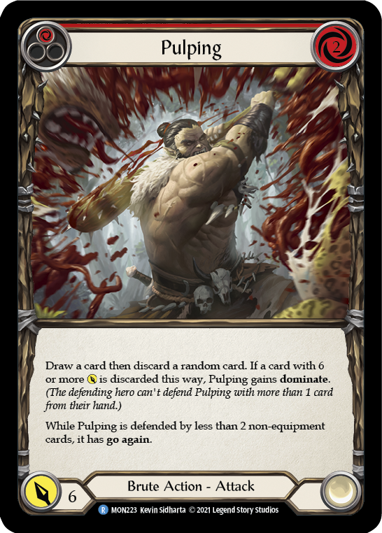 Pulping (Red) [MON223-RF] (Monarch)  1st Edition Rainbow Foil | Boutique FDB TCG