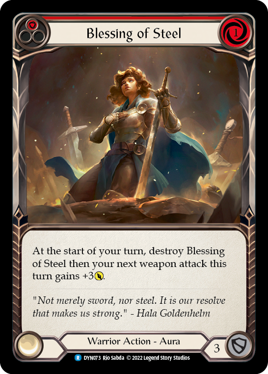 Blessing of Steel (Red) [DYN073] (Dynasty) | Boutique FDB TCG