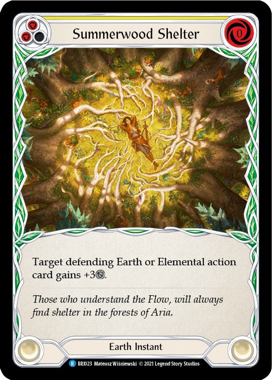 Summerwood Shelter (Yellow) [BRI023] (Tales of Aria Briar Blitz Deck)  1st Edition Normal | Boutique FDB TCG