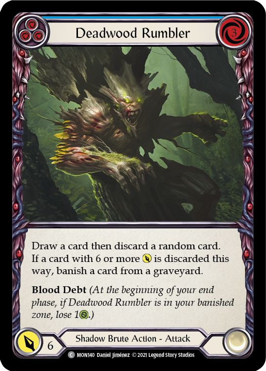 Deadwood Rumbler (Blue) [MON140] (Monarch)  1st Edition Normal | Boutique FDB TCG