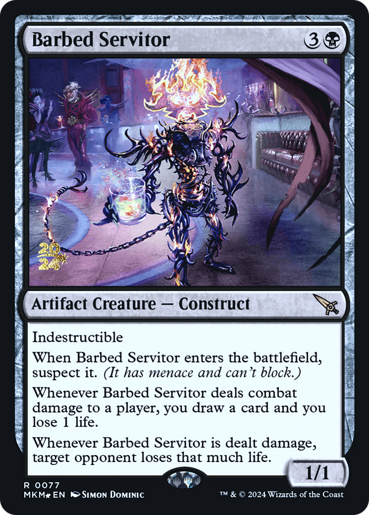 Barbed Servitor [Murders at Karlov Manor Prerelease Promos] | Boutique FDB TCG