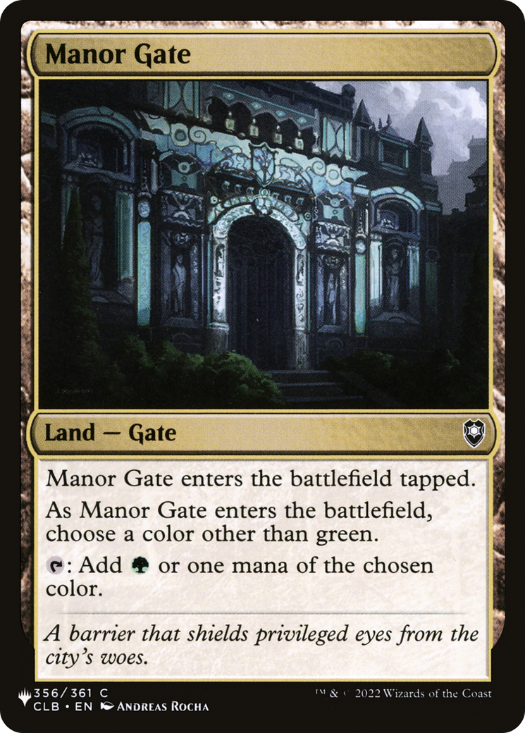 Manor Gate [The List] | Boutique FDB TCG