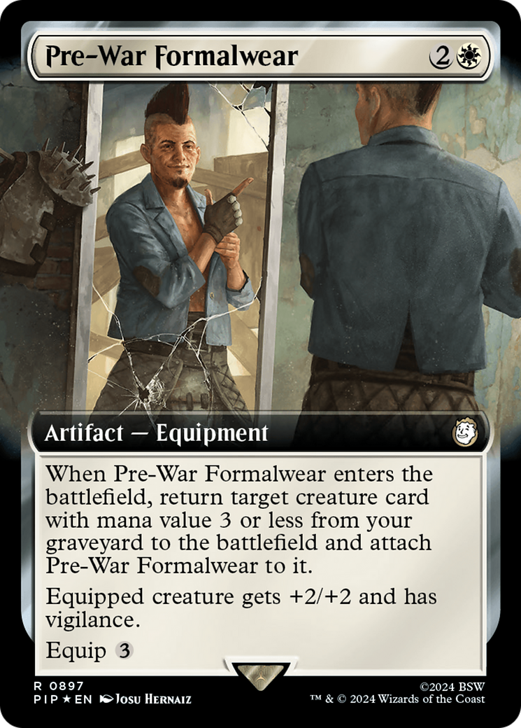 Pre-War Formalwear (Extended Art) (Surge Foil) [Fallout] | Boutique FDB TCG