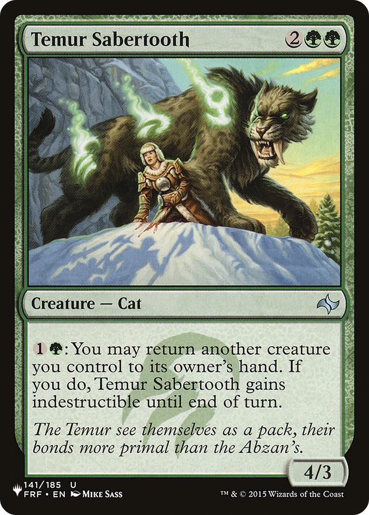 Temur Sabertooth [The List] | Boutique FDB TCG