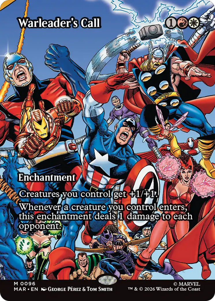 Warleader's Call (Borderless) [Marvel Universe: Eternal-Legal] | Boutique FDB TCG