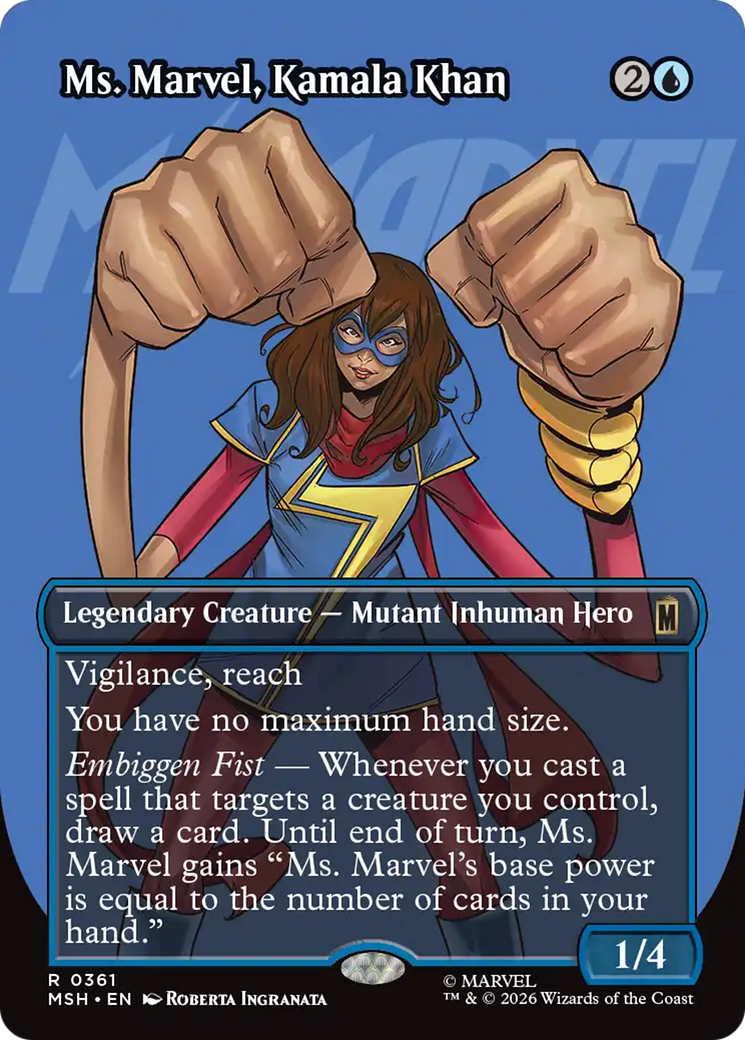 Ms. Marvel, Kamala Khan (Borderless) [Marvel Super Heroes] | Boutique FDB TCG