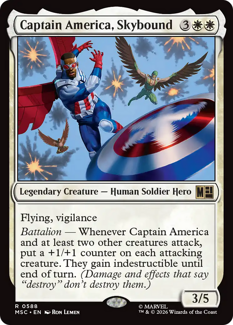 Captain America, Skybound [Marvel Super Heroes Commander] | Boutique FDB TCG