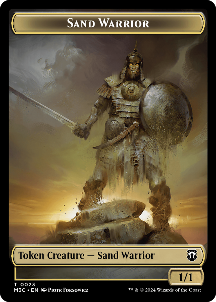 Marit Lage (Ripple Foil) // Sand Warrior Double-Sided Token [Modern Horizons 3 Commander Tokens] | Boutique FDB TCG