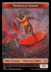 Rebel // Phyrexian Goblin Double-Sided Token [Phyrexia: All Will Be One Tokens] | Boutique FDB TCG