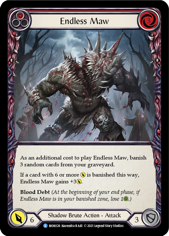 Endless Maw (Red) [MON126] (Monarch)  1st Edition Normal | Boutique FDB TCG