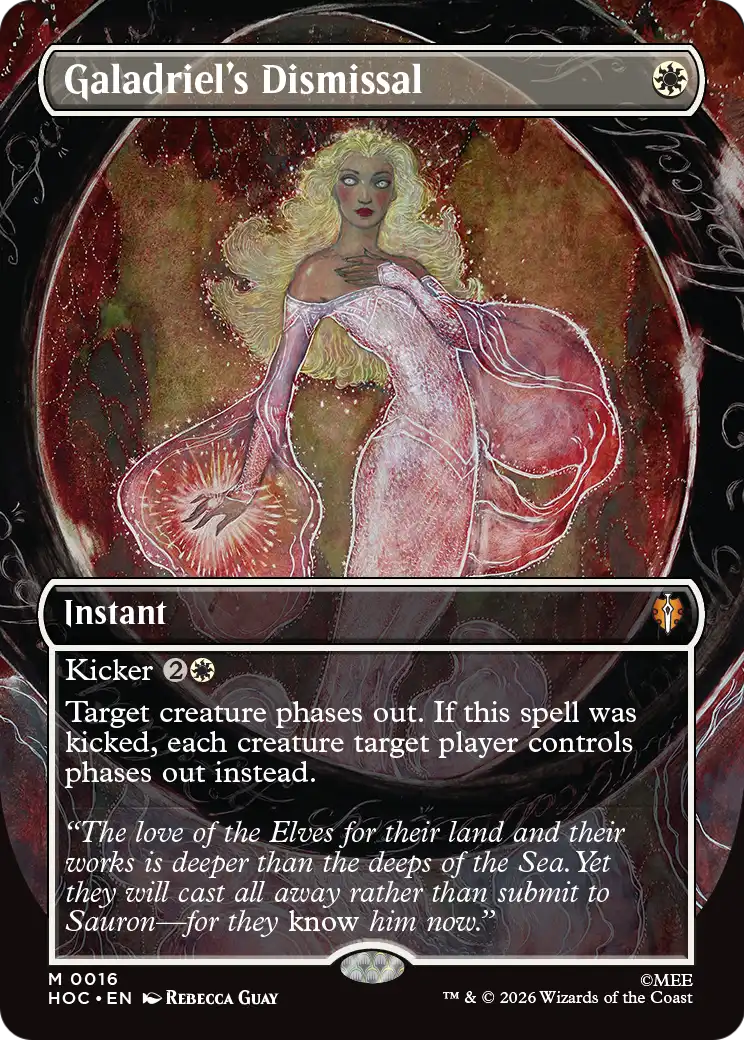 Galadriel's Dismissal (Borderless) [The Hobbit: Eternal-Legal] | Boutique FDB TCG