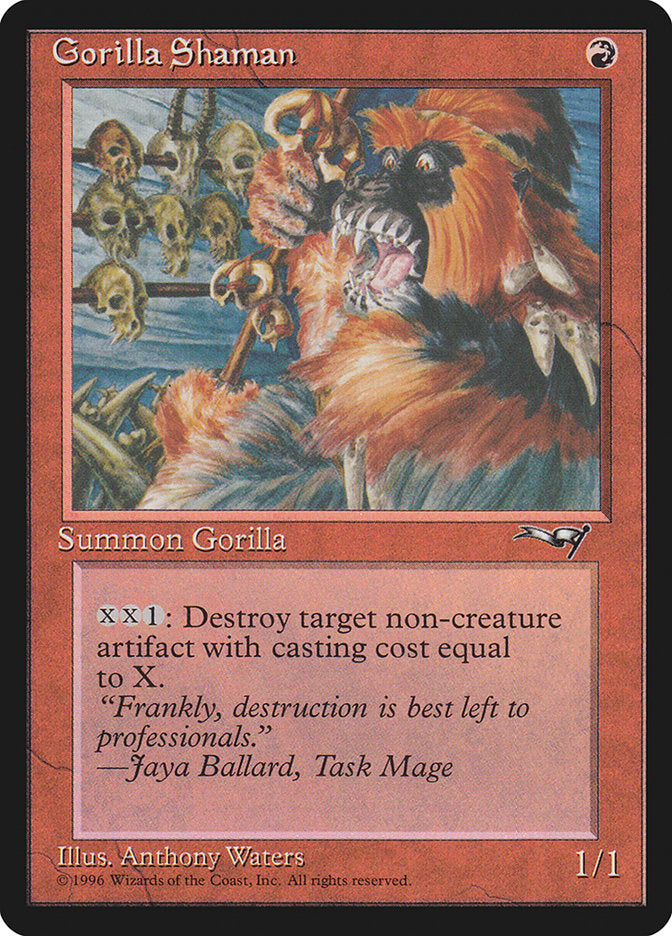 Gorilla Shaman (Skulls in Background) [Alliances] | Boutique FDB TCG