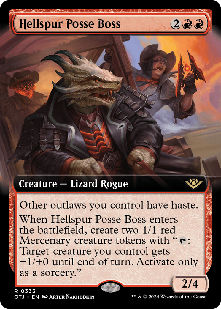 Hellspur Posse Boss (Extended Art) [Outlaws of Thunder Junction] | Boutique FDB TCG