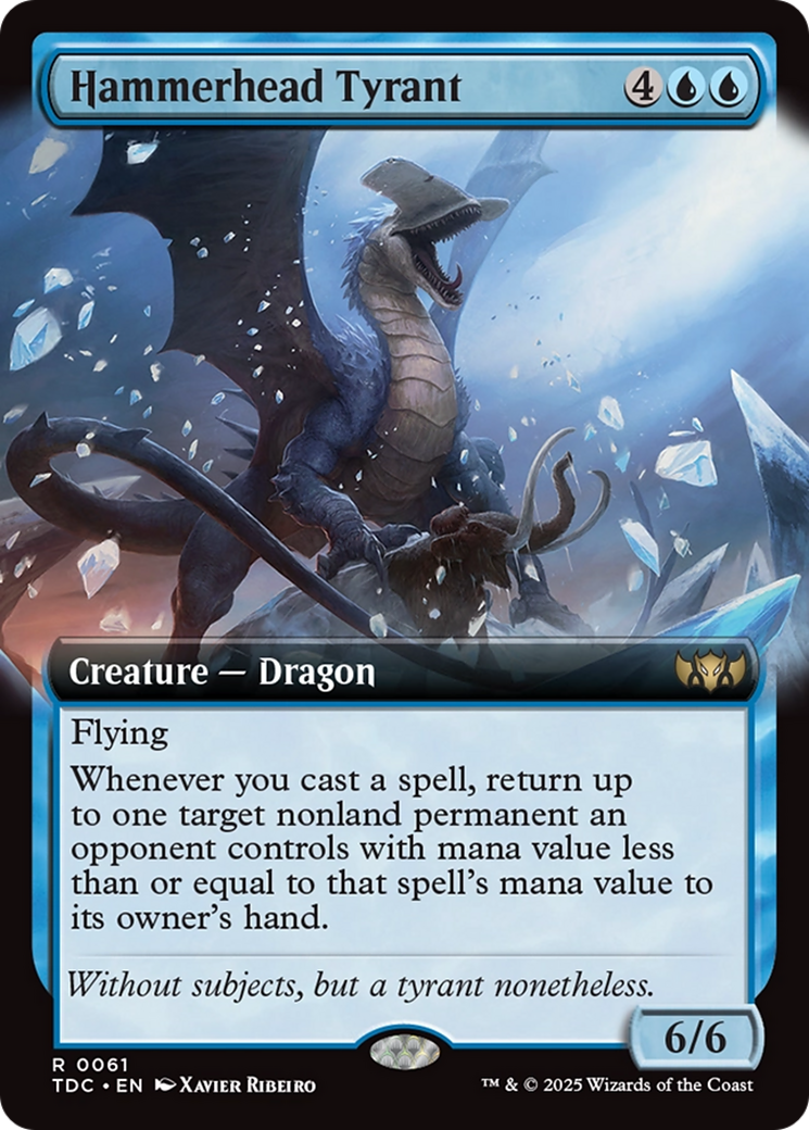 Hammerhead Tyrant (Extended Art) [Tarkir: Dragonstorm Commander] | Boutique FDB TCG