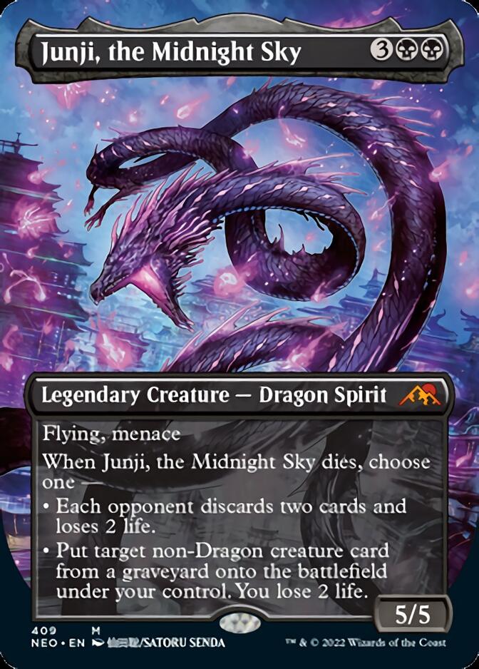 Junji, the Midnight Sky (Borderless Alternate Art) [Kamigawa: Neon Dynasty] | Boutique FDB TCG