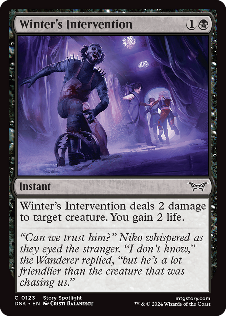 Winter's Intervention [Duskmourn: House of Horror] | Boutique FDB TCG