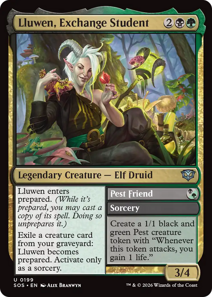 Lluwen, Exchange Student [Secrets of Strixhaven] | Boutique FDB TCG