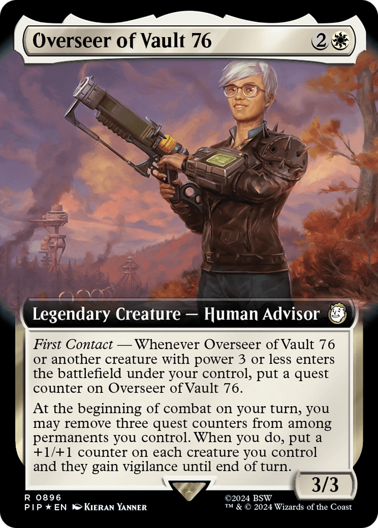 Overseer of Vault 76 (Extended Art) (Surge Foil) [Fallout] | Boutique FDB TCG