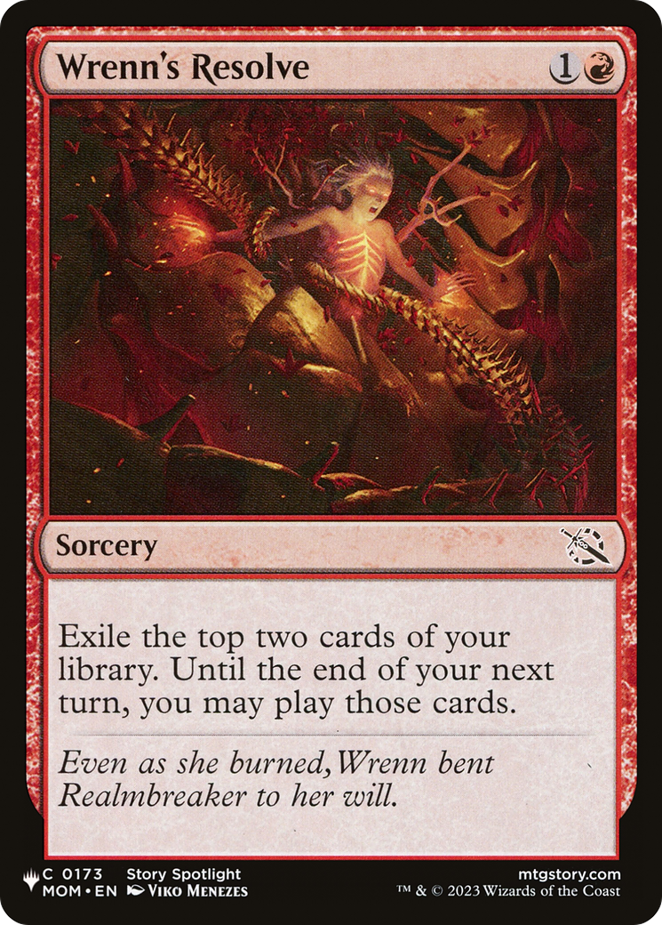 Wrenn's Resolve [The List Reprints] | Boutique FDB TCG