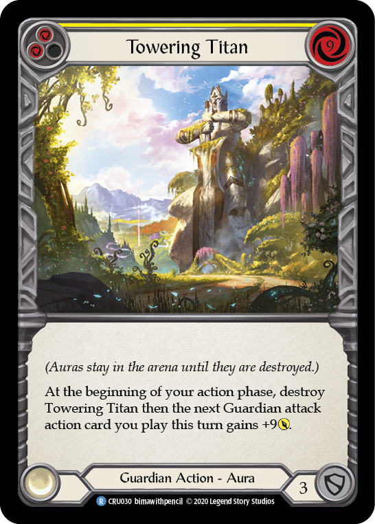 Towering Titan (Yellow) [CRU030] (Crucible of War)  1st Edition Normal | Boutique FDB TCG