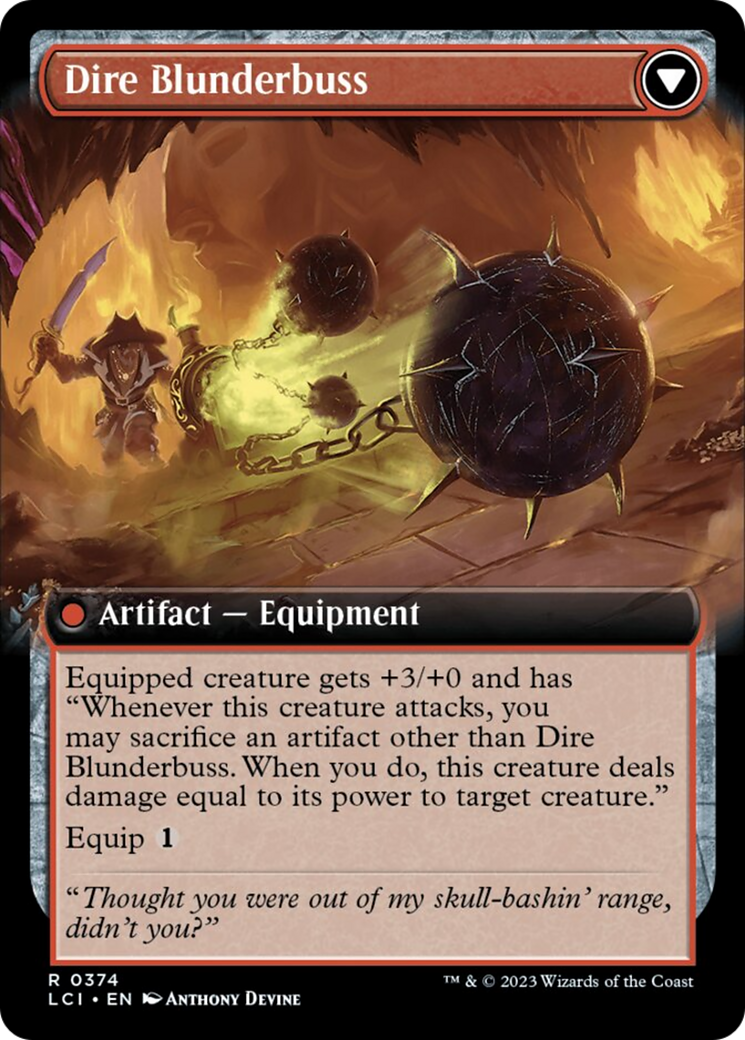 Dire Flail (Extended Art) [The Lost Caverns of Ixalan] | Boutique FDB TCG