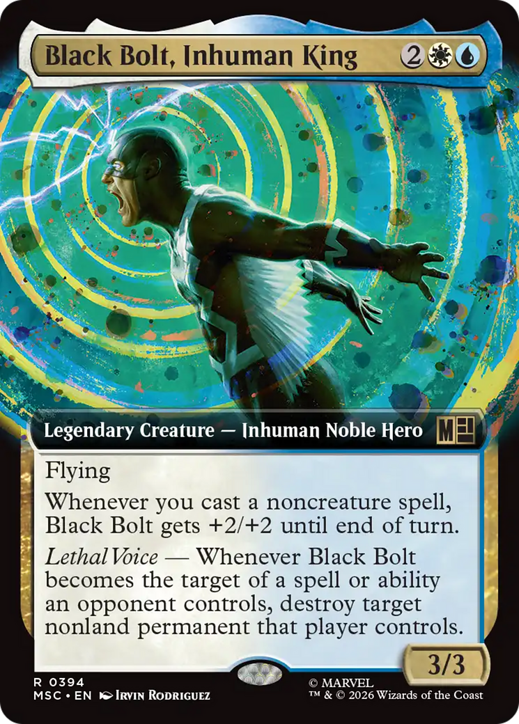 Black Bolt, Inhuman King (Extended Art) [Marvel Super Heroes Commander] | Boutique FDB TCG
