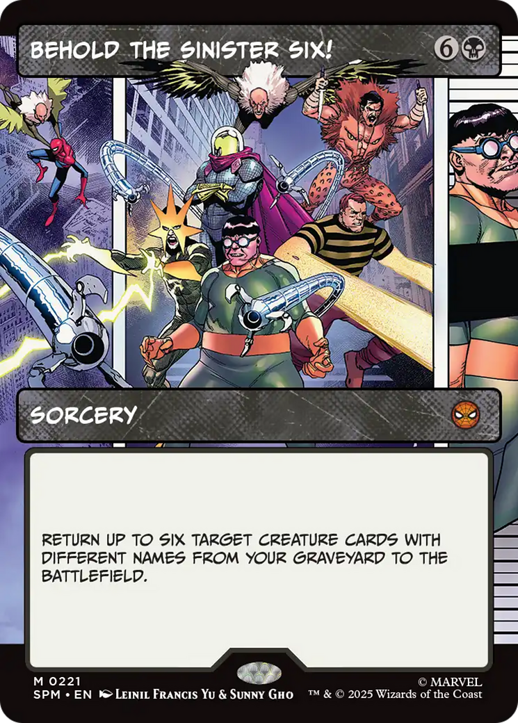 Behold the Sinister Six! (Borderless) [Marvel's Spider-Man] | Boutique FDB TCG