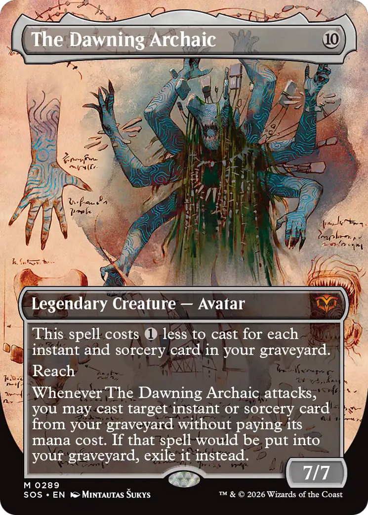 The Dawning Archaic (Borderless) [Secrets of Strixhaven] | Boutique FDB TCG