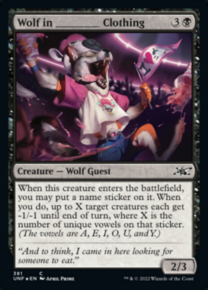 Wolf in _____ Clothing (Galaxy Foil) [Unfinity] | Boutique FDB TCG