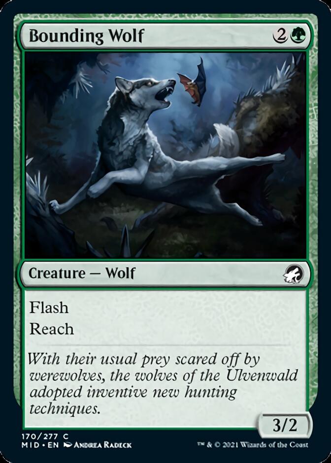 Bounding Wolf [Innistrad: Midnight Hunt] | Boutique FDB TCG