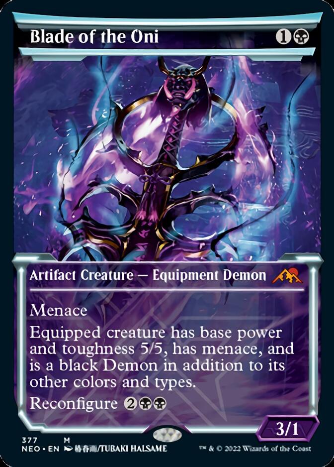 Blade of the Oni (Showcase Soft Glow) [Kamigawa: Neon Dynasty] | Boutique FDB TCG