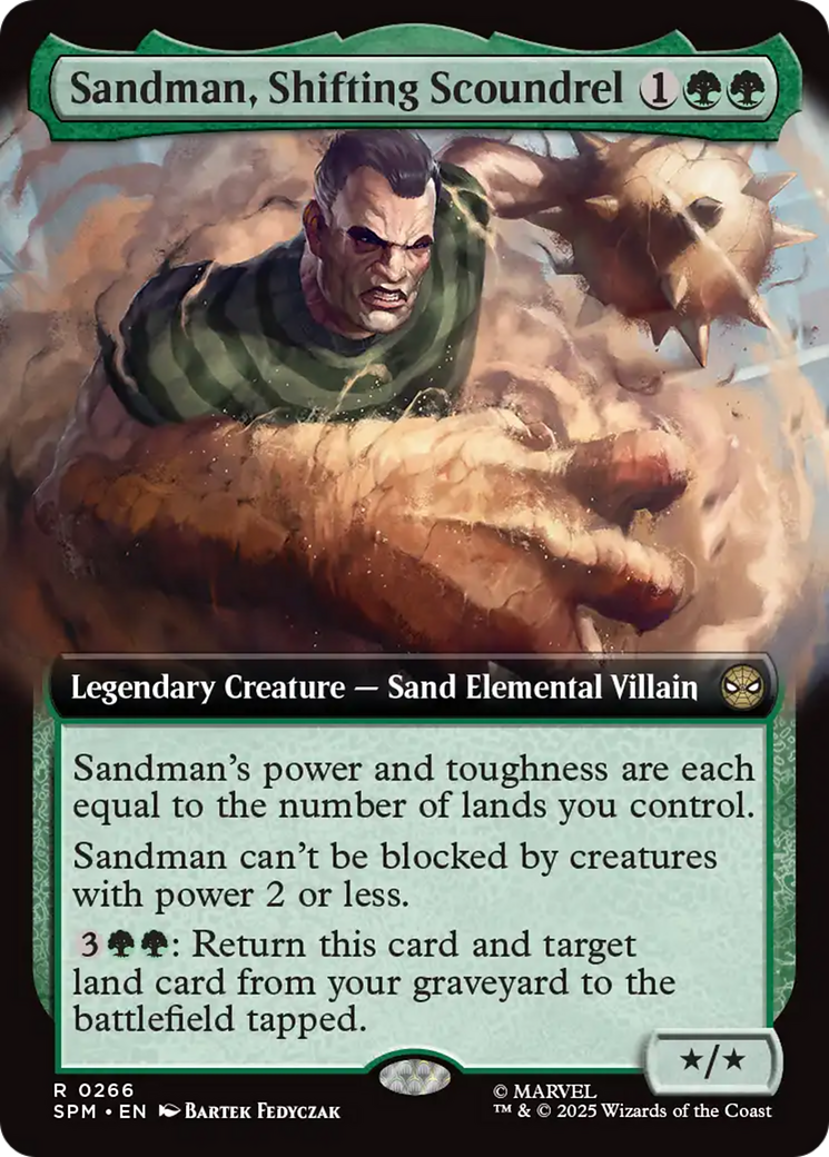 Sandman, Shifting Scoundrel (Extended Art) [Marvel's Spider-Man] | Boutique FDB TCG