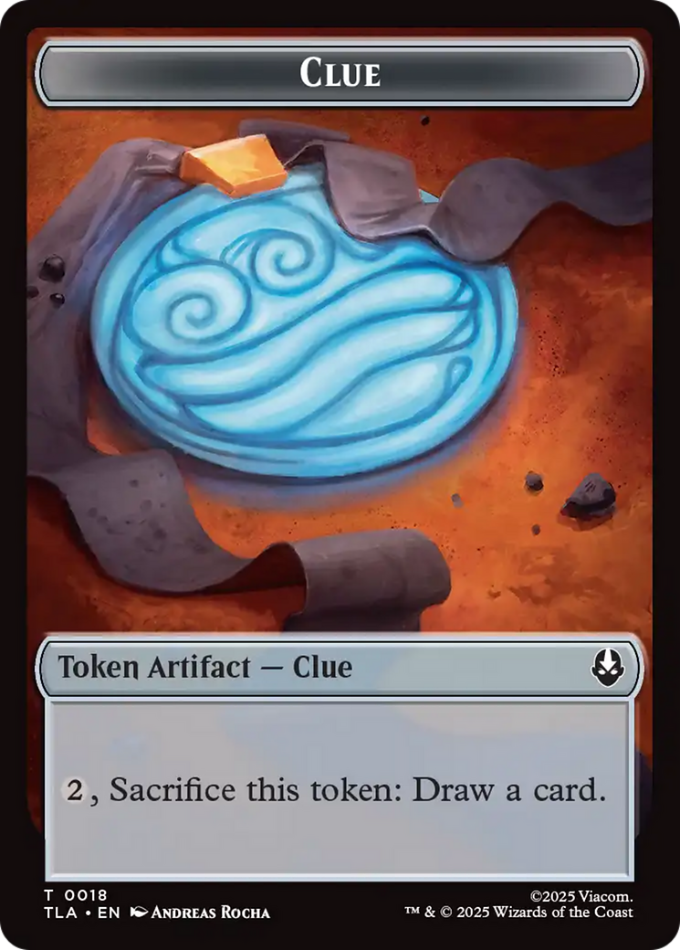Clue (0018) // Food (0021) Double-Sided Tokens [Avatar: The Last Airbender Tokens] | Boutique FDB TCG