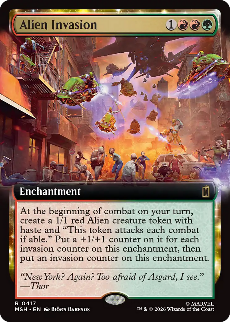 Alien Invasion (Extended Art) [Marvel Super Heroes] | Boutique FDB TCG