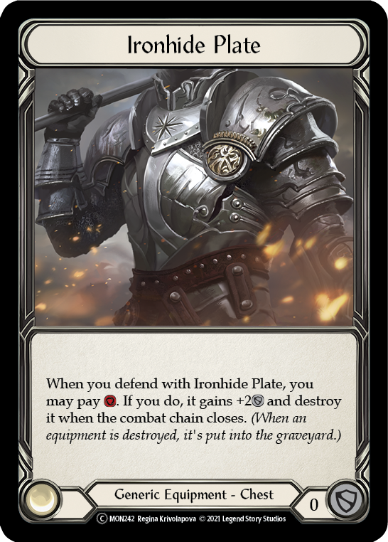 Ironhide Plate [U-MON242-RF] (Monarch Unlimited)  Unlimited Rainbow Foil | Boutique FDB TCG