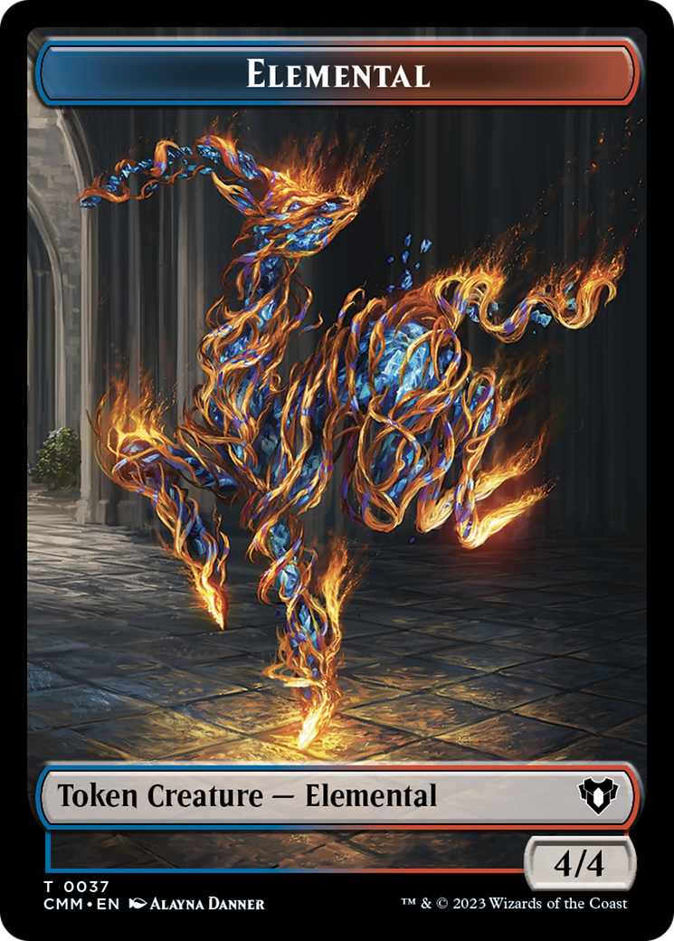 Spirit (0010) // Elemental (0037) Double-Sided Token [Commander Masters Tokens] | Boutique FDB TCG