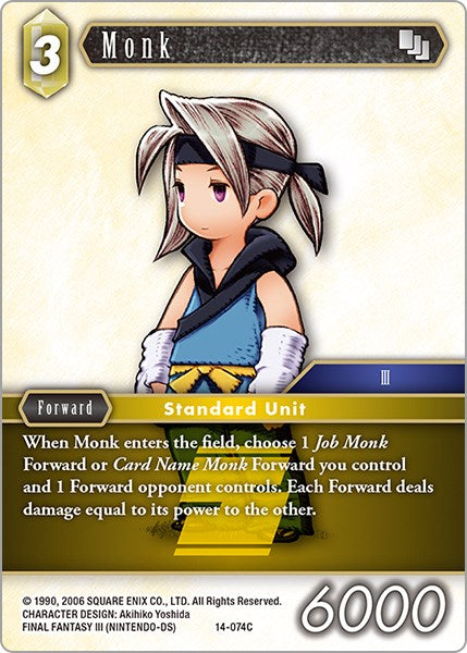 Monk [Opus XIV: Crystal Abyss] | Boutique FDB TCG