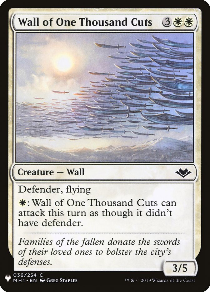 Wall of One Thousand Cuts [Mystery Booster] | Boutique FDB TCG