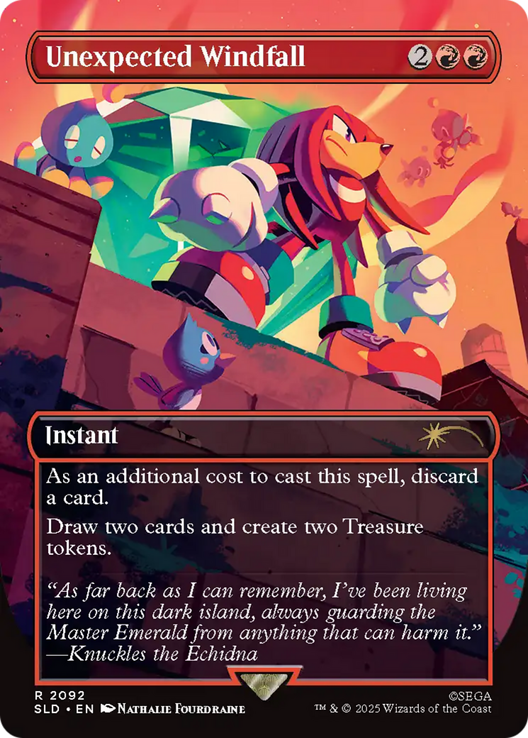 Unexpected Windfall (2092) (Rainbow Foil) [Secret Lair Drop Series] | Boutique FDB TCG