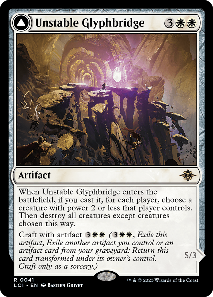 Unstable Glyphbridge // Sandswirl Wanderglyph [The Lost Caverns of Ixalan] | Boutique FDB TCG