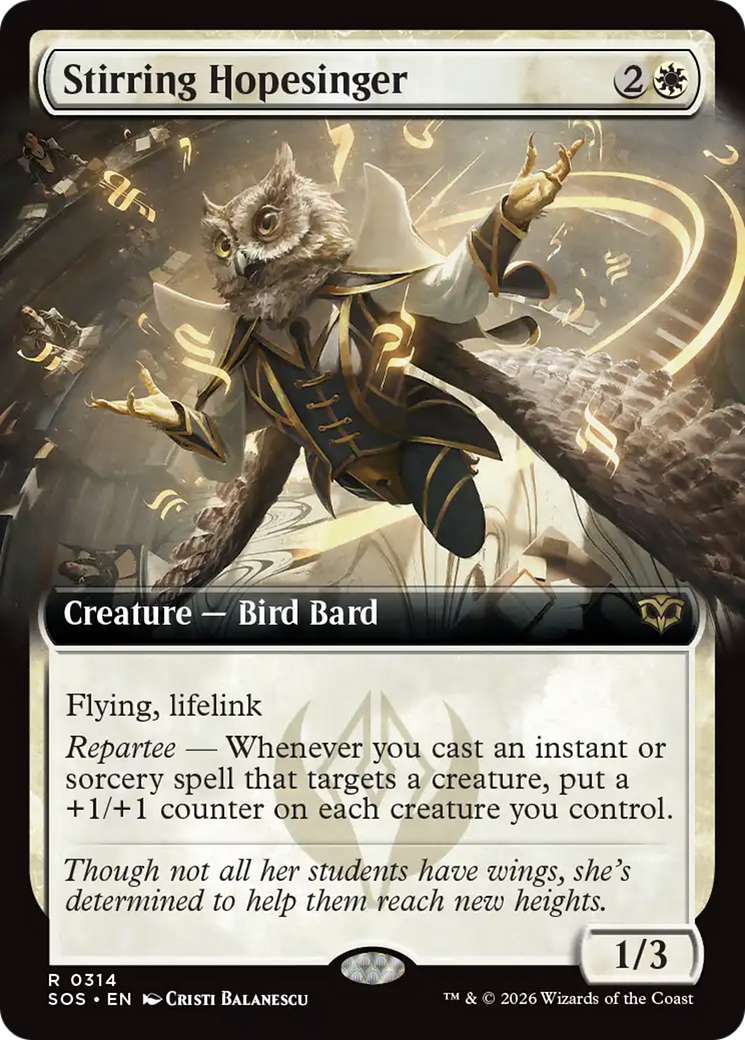 Stirring Hopesinger (Extended Art) [Secrets of Strixhaven] | Boutique FDB TCG