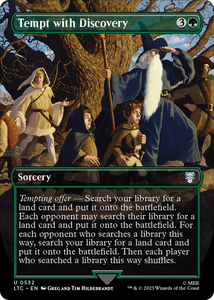 Tempt with Discovery (Borderless) [The Lord of the Rings: Tales of Middle-Earth Commander] | Boutique FDB TCG